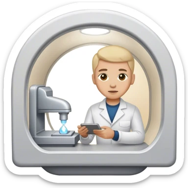 Working in a small chamber sticker