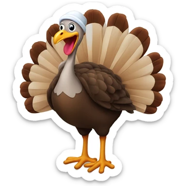 Turkey pardon coolest turkey in the hood sticker