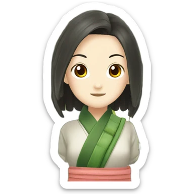 Nezuko kamado bamboo sticker