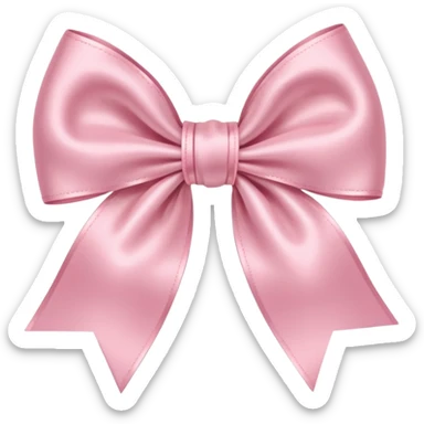Cute pastel pink bow sticker