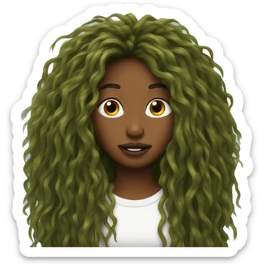 sza grass hair sticker