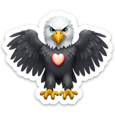 Eagles heart sticker