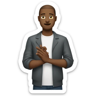 Persona saludando, con la mano extendida, que se vea la persona con la mano extendida sticker