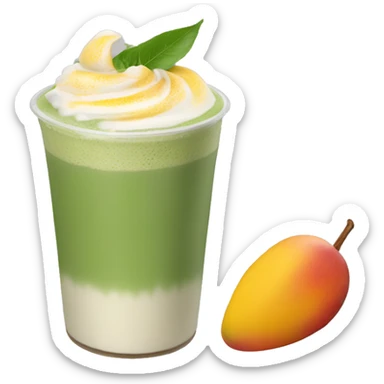 Mango Matcha Latte sticker