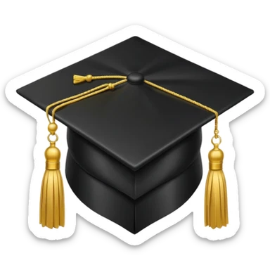 Graduation cap tossed in air sticker