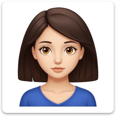 beautiful brunette girl with brown eyes  sticker