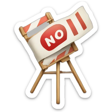 A film roll with no entry sign on it sticker