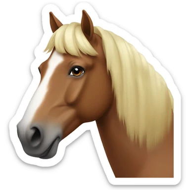 Horse with blonde mane and chestnut body sticker
