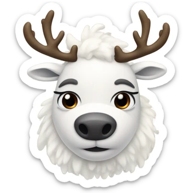 white-reindeer sticker