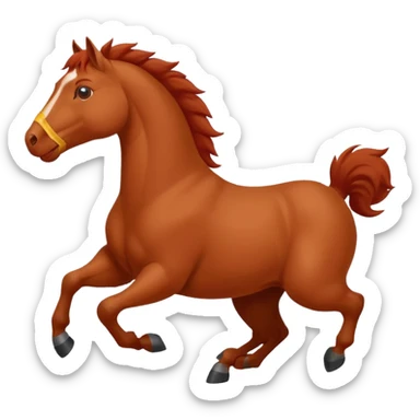 red horse, Rolling on the Floor Laughing sticker