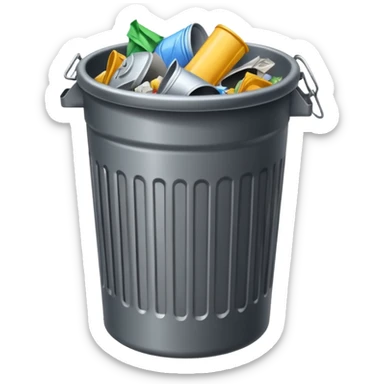 Trash can sticker