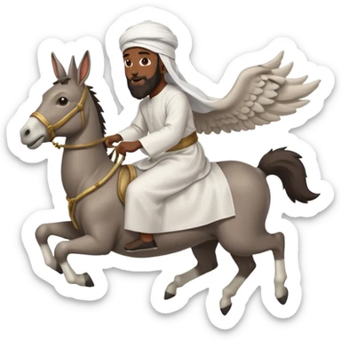 Jetzt ein Moslem auf einem fliegenden Esel sticker