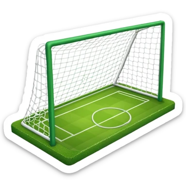 Haz una porteria de futbol y rodea con el poste sticker