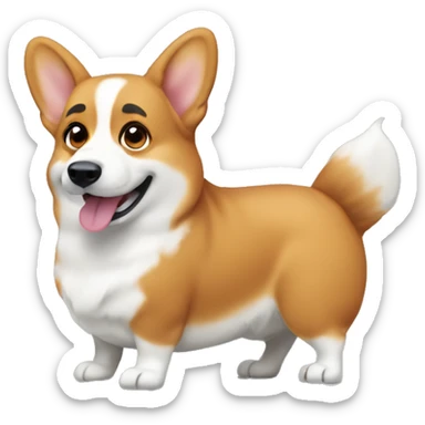 Corgi pooping  sticker