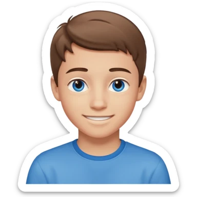 niño guapo adolescente de ojos azules sonriendo ENAMORADO sticker