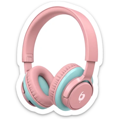 Casque bluetooth Apple rose pastel sticker