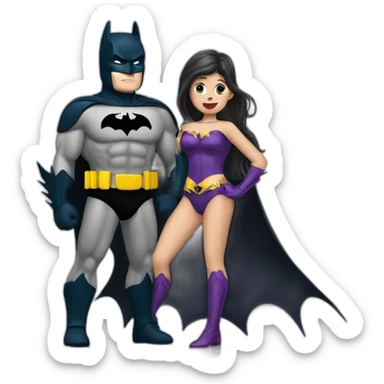 Batman with qui embrasse une sirène sticker