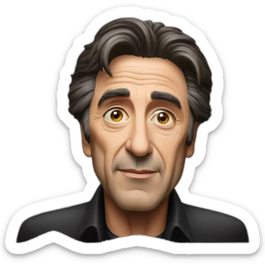 al pacino making a line of flour on the table sticker