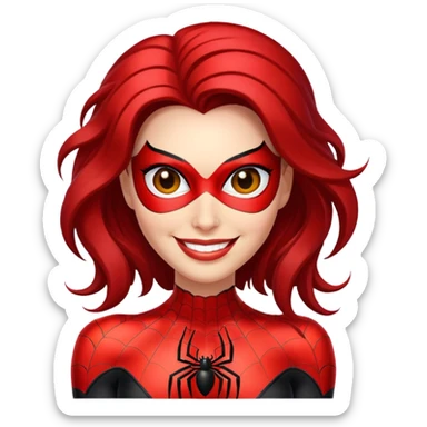 Spider woman smiling sticker