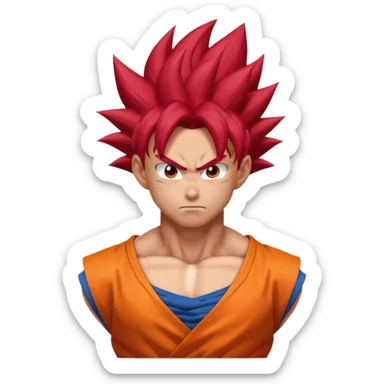 goku ssj god  sticker