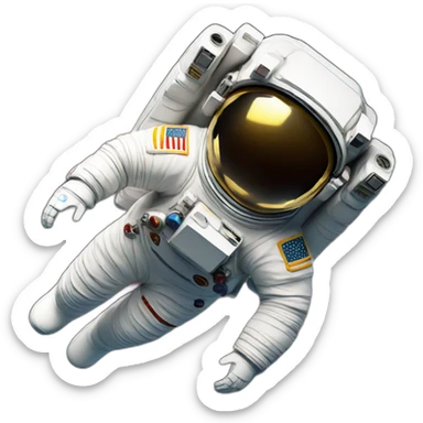 astronaut floating in space sticker