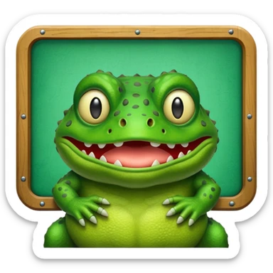 bufo on a billboard sticker