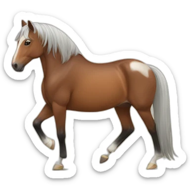 A horse that does yoga sticker