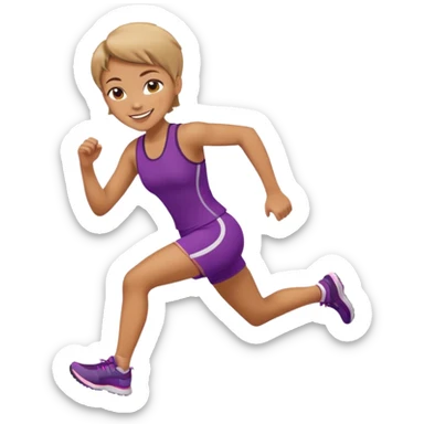 run girl sticker