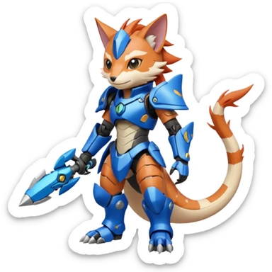  exotic tropical cyber-Sleuth-Aloy-Loyd-Garmaddon-Litten-Linoone-Noibat-Fakémon-Pokémon-Vernid-creature sticker