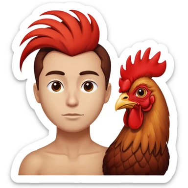Stalker with a rooster's head sticker