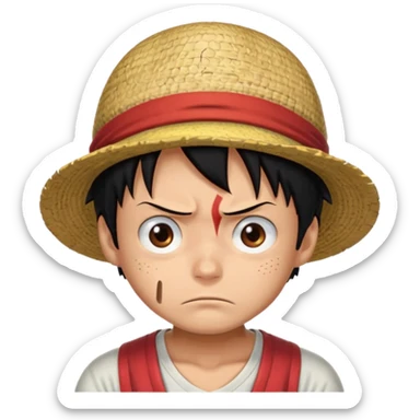 luffy sérieux  sticker