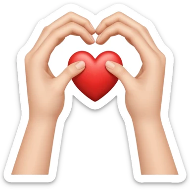 HEART HANDS sticker