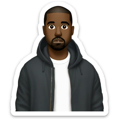 kanye west in paris sticker
