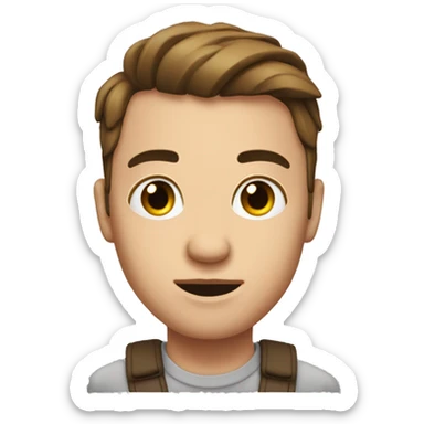 eybrow raise with a camera flashing sticker