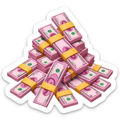 Pink money  sticker