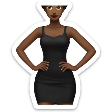 tight Black dress sticker