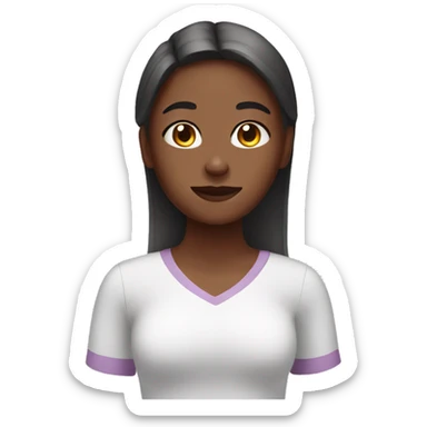 a girl that is doing self care sticker