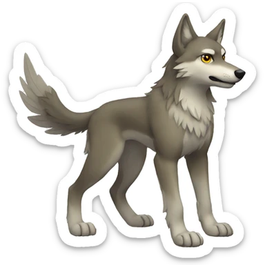 Winged Wolf full body sticker
