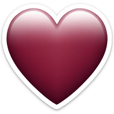 Burgundy heart sticker