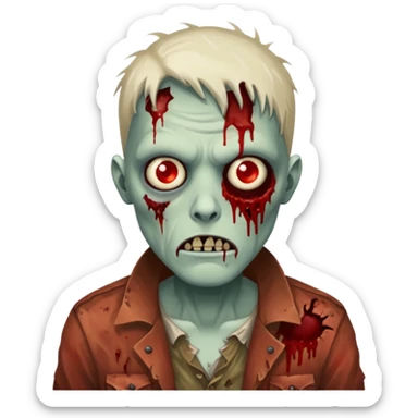 non caring zombie sticker