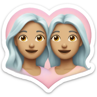 Two-hearts-coloured-light-pastel-shade sticker