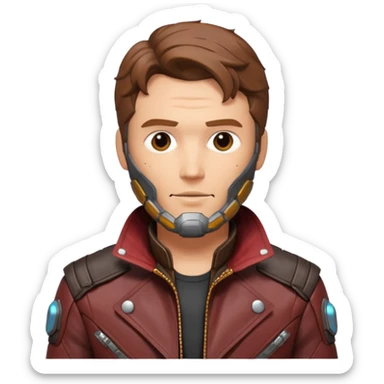 star lord marvel character sticker
