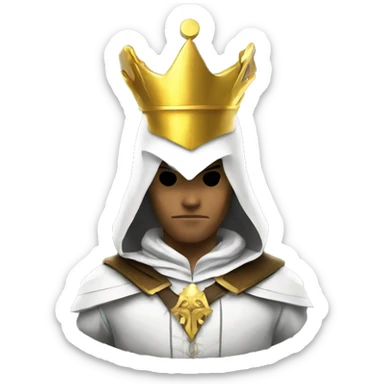 Assassin's Creed with a golden crown  sticker