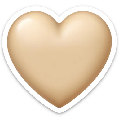 Beige heart sticker