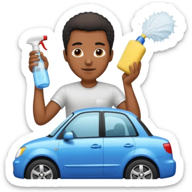 car washer black man  sticker