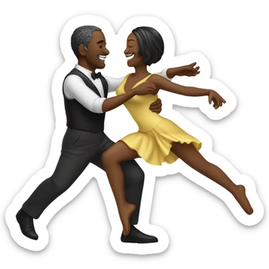 Dancing lovers sticker