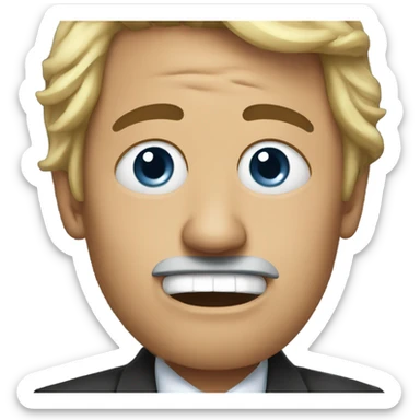 A senator who is crying sticker