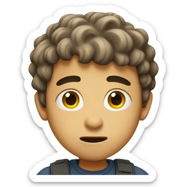 confused boy sticker