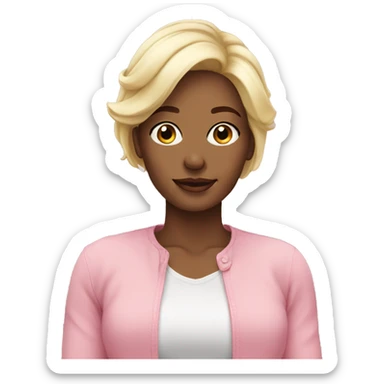 Mum life blonde pretty pink sticker