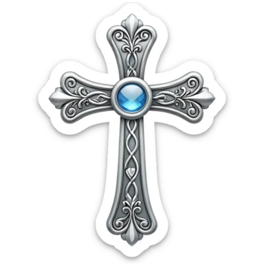 metal elegant cross sticker